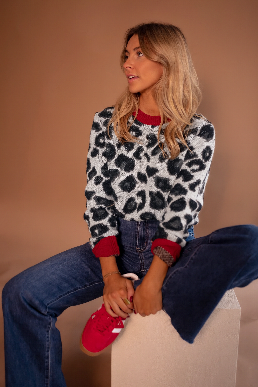 ALESSA™ | LEOPARD KNIT SWEATER