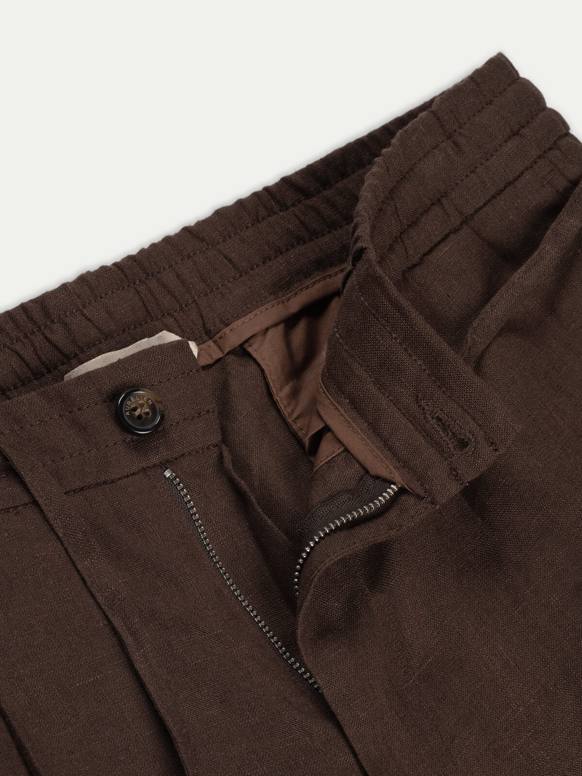 CHOCOLATE LINEN SEASIDE PANTS