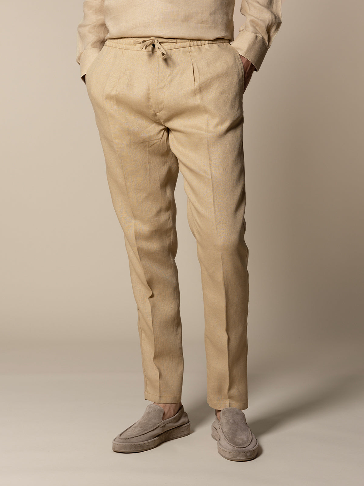 NUT LINEN SEASIDE PANTS