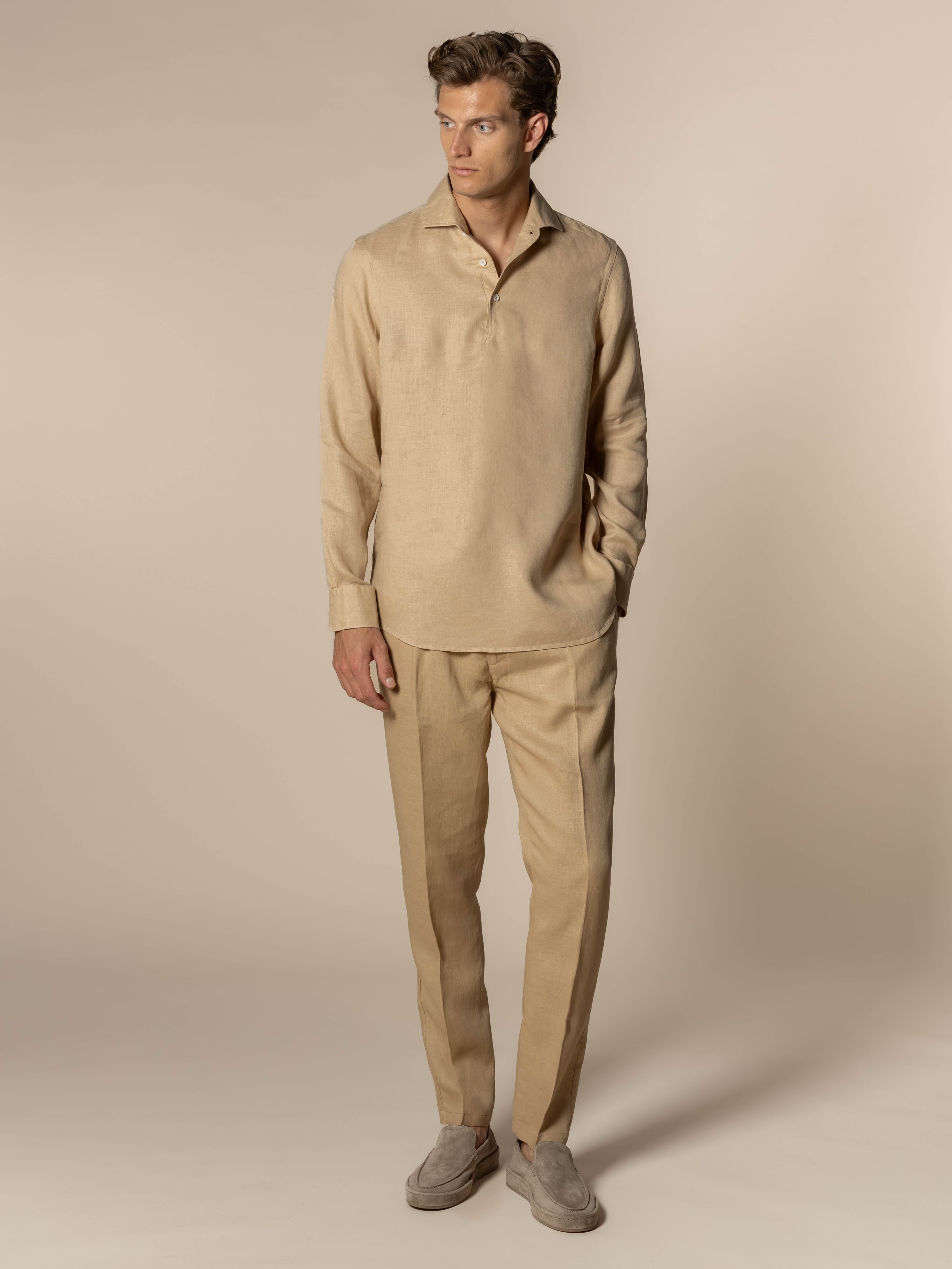 NUT LINEN SEASIDE PANTS