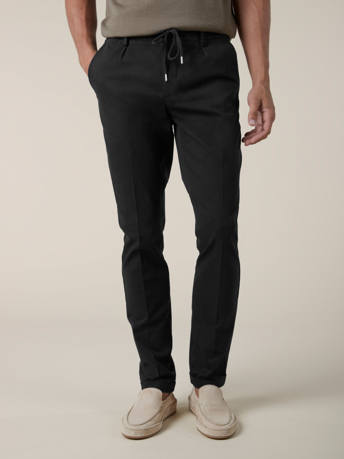 BLACK LINEN SEASIDE PANTS