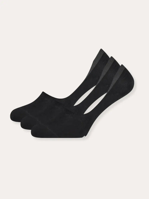 3-Pak Usynlige Loafer Sokker – Sort