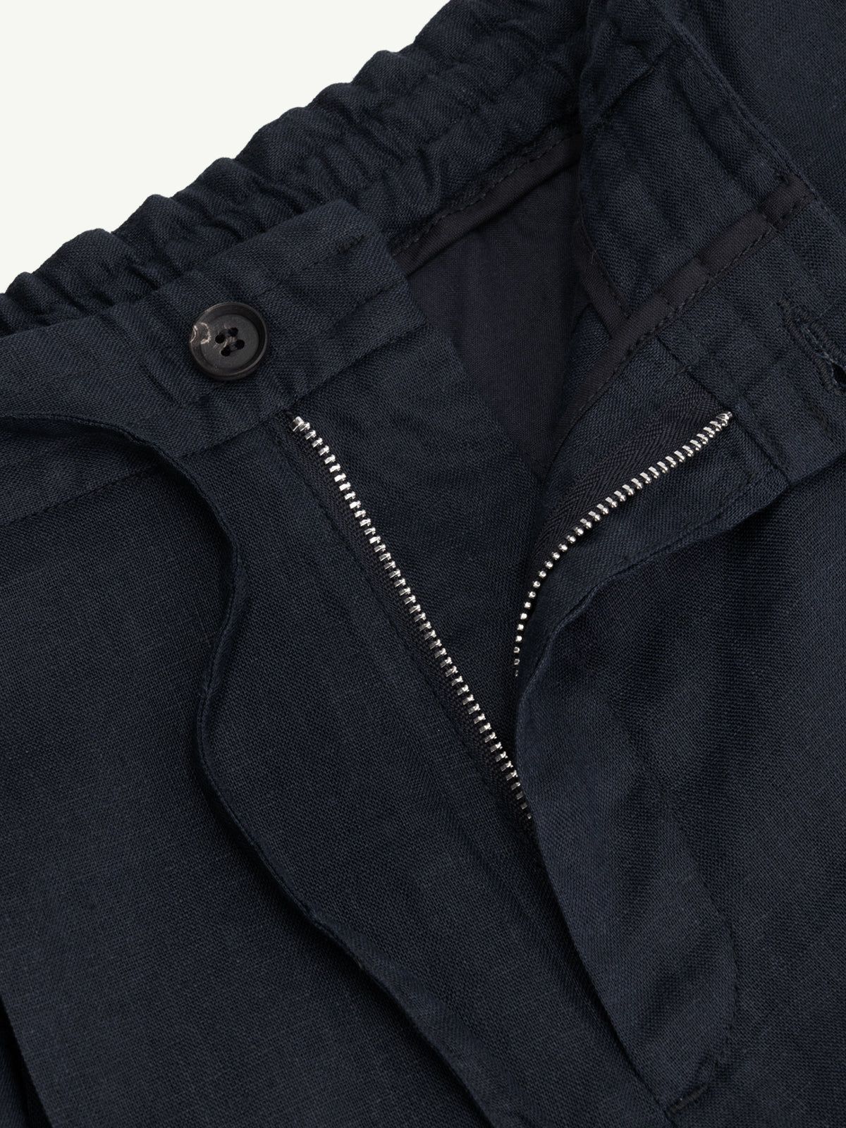 NAVY LINEN SEASIDE PANTS