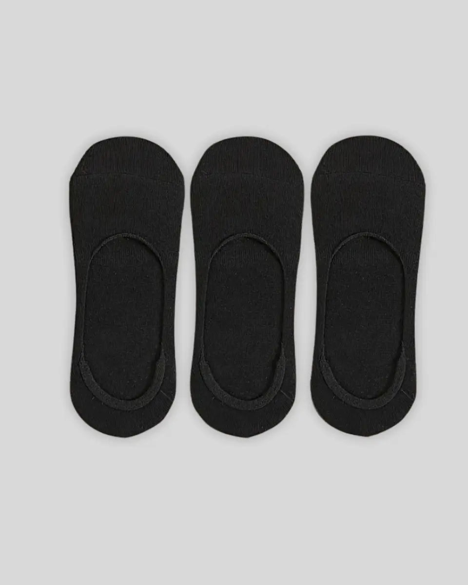 3-Pak Usynlige Loafer Sokker – Sort