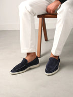 NAVY BLUE MONTOCOUR SUEDE LOAFER